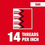 14 threads per inch