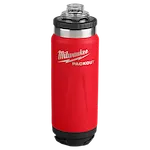 Image of the Milwaukee PACKOUT 24oz Insulated Bottle in red