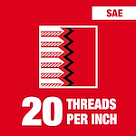 20 threads per inch