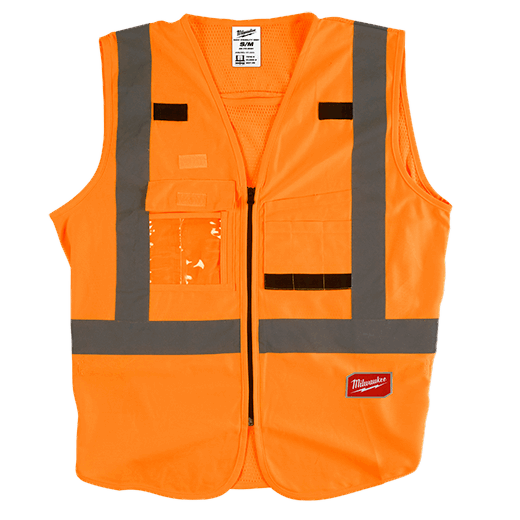 48-73-5031 - High Visibility Orange  Safety Vest - S/M