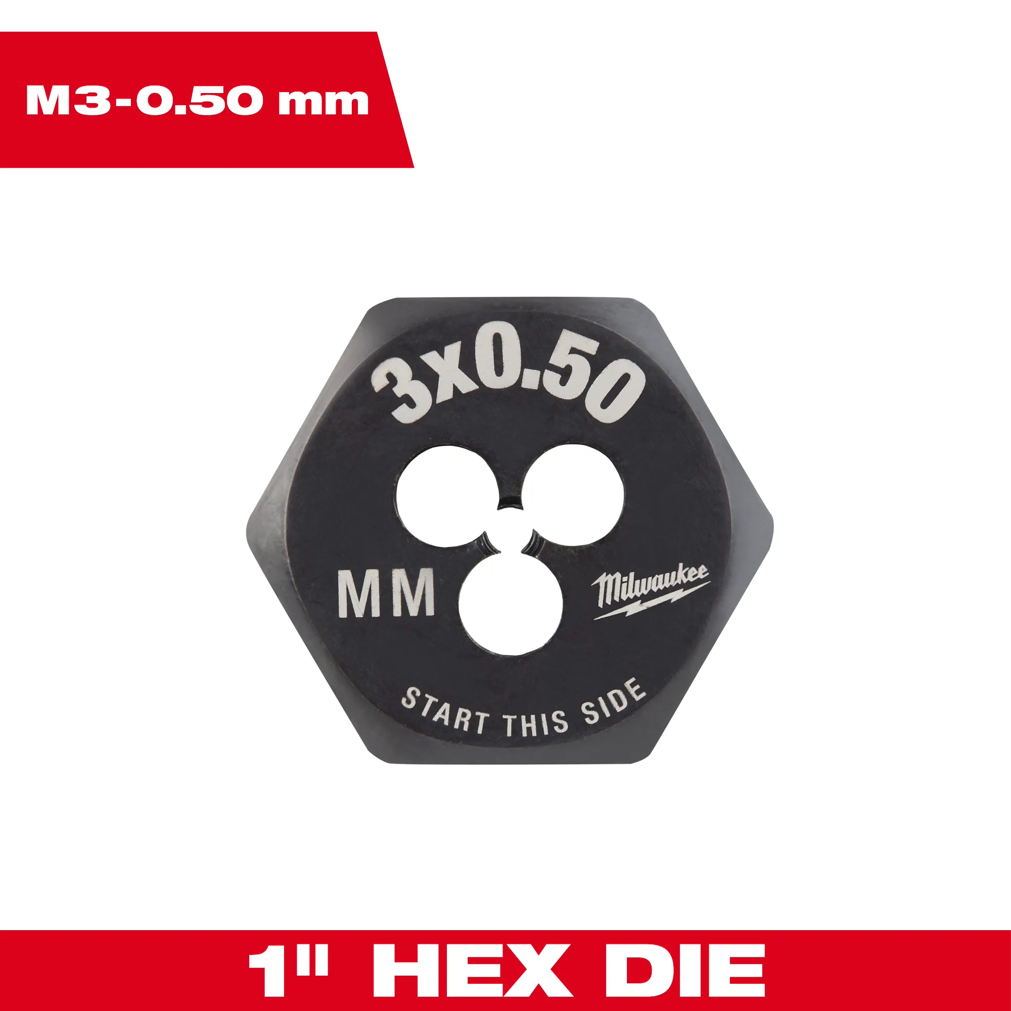 M3-0.50 mm 1-Inch Hex Die