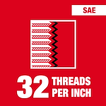 32 threads per inch