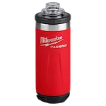 Image of the Milwaukee PACKOUT 18oz Insulated Bottle in red