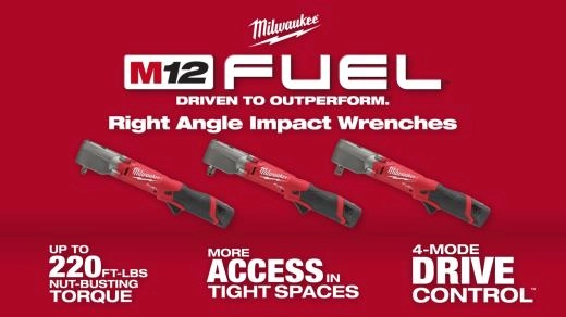 Milwaukee M12 FUEL Right Angle Impact Wrenches