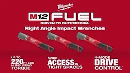 Milwaukee M12 FUEL Right Angle Impact Wrenches