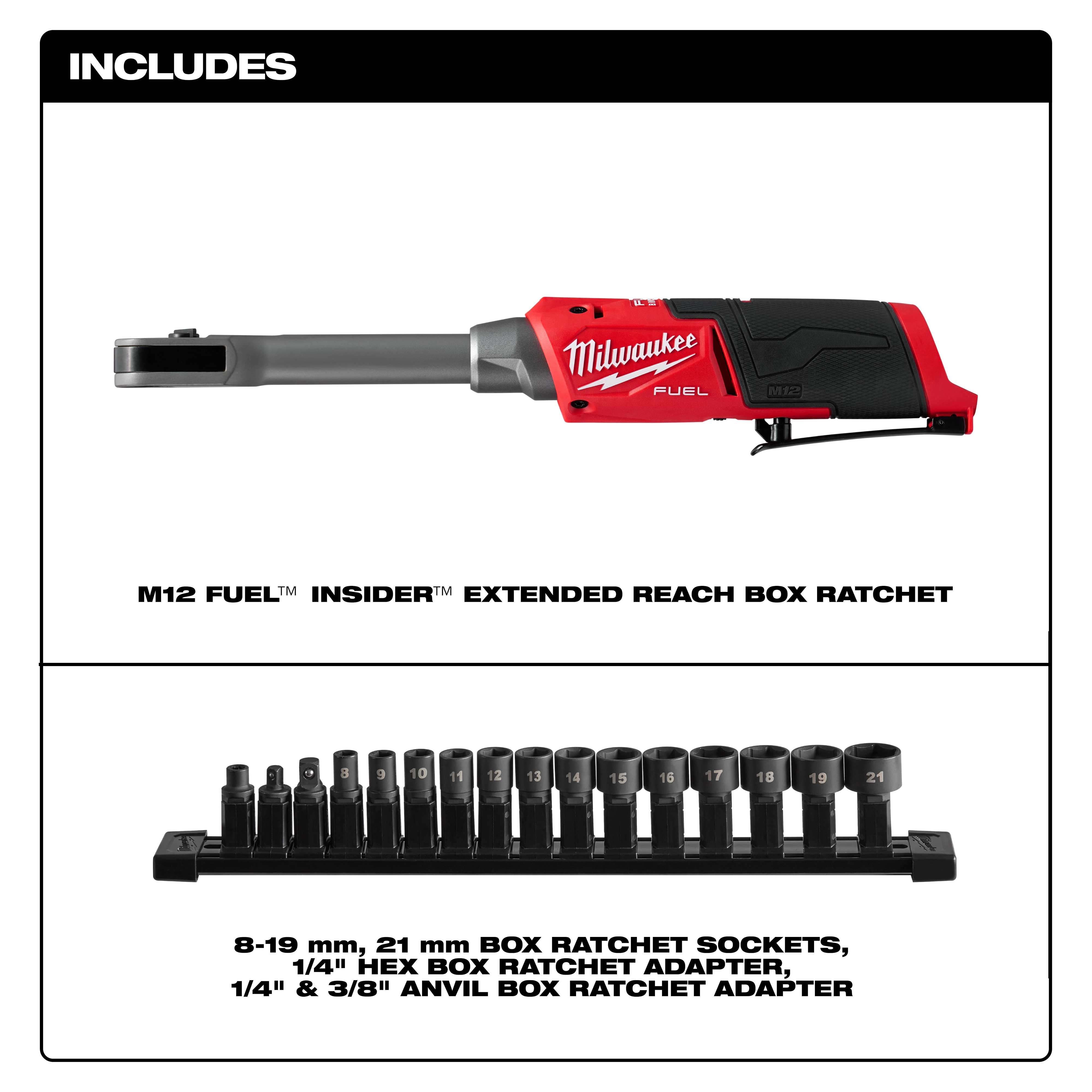 M12 FUEL™ INSIDER™ Extended Reach Box Ratchet