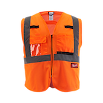 48-73-5115, 48-73-5116, 48-73-5117, 48-73-5118 - Class 2 High Visibility Orange Mesh Safety Vest - L/XL