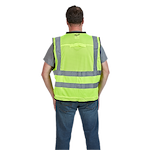 48-73-5042 safety personal safety PPE personal protective equipment on model - High Visibility Yellow Performance Safety Vest - L/XL