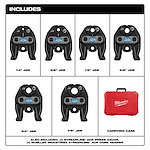 Includes image of the Milwaukee 1/4" - 7/8" Streamline ACR Press Jaw Kit for M12 FORCE LOGIC Press Tool