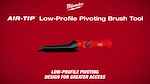 Milwaukee AIR-TIP Low-Profile Pivoting Brush Tool