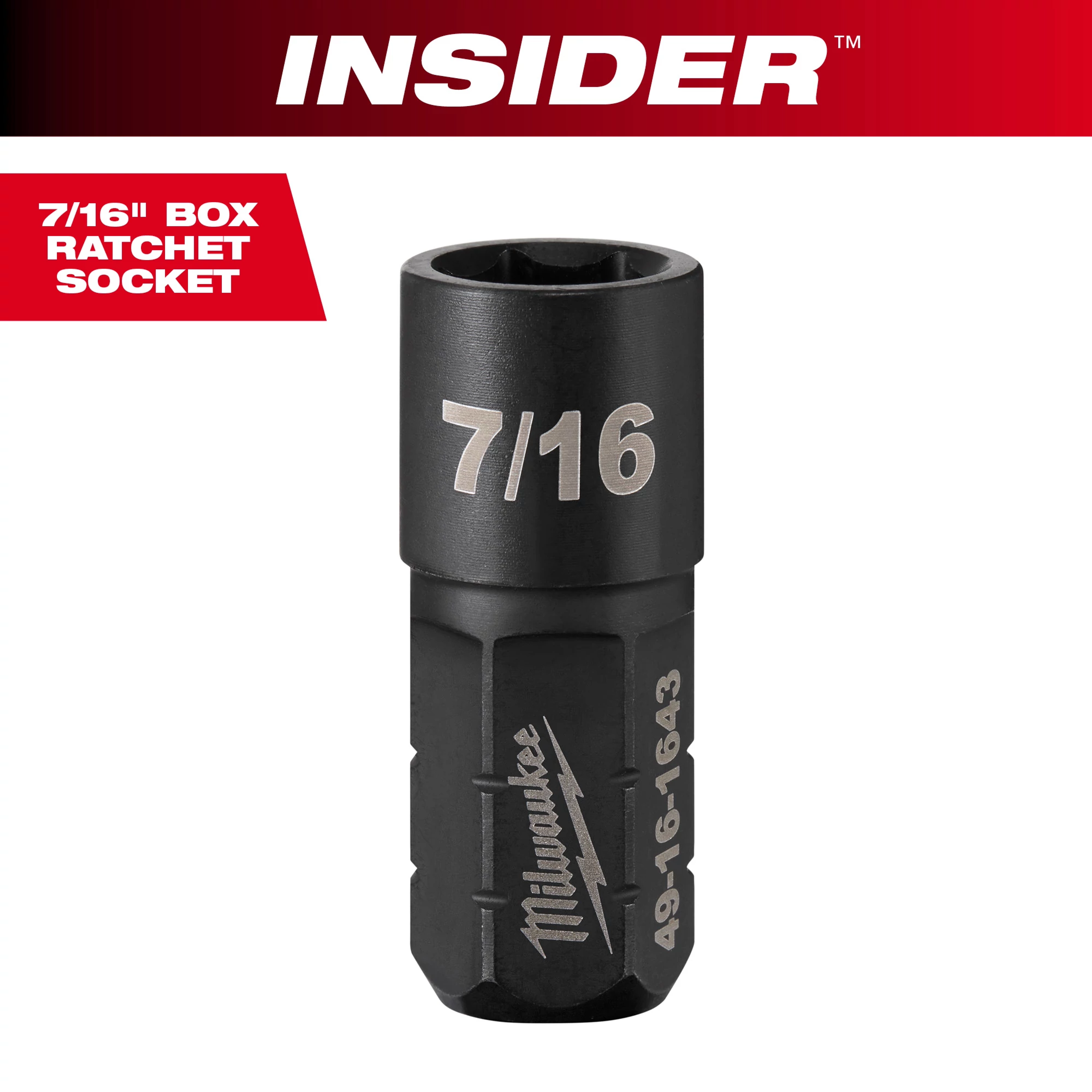 INSIDER™ Box Ratchet Socket 6 Point 7/16"