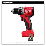 Includes one M18 Compact Brushless 1/2" Drill/Driver