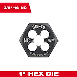 3/8"-16 NC 1-Inch Hex Die