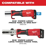 Image of the Milwaukee M18 Force Logic Press Tool w/ONE-KEY and M18 Force Logic Long Throw Press Tool with the text "Compatible With"