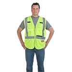 48-73-5022 safety personal safety PPE personal protective equipment on model - High Visibility Yellow Safety Vest - L/XL