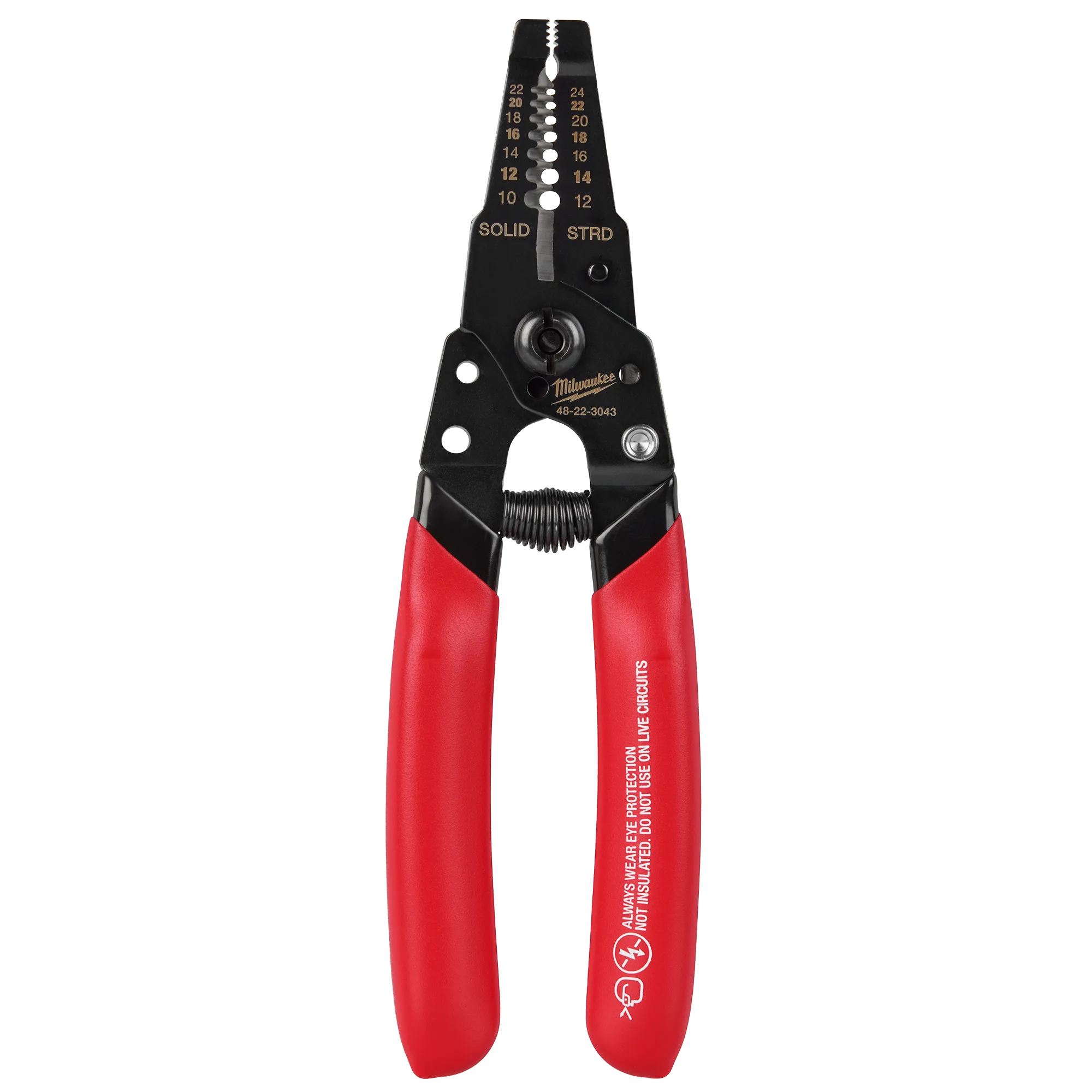 Back view of the 10-24 AWG Compact Dipped Grip Wire Stripper & Cutter