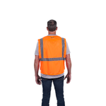 48-73-5125, 48-73-5126, 48-73-5127, 48-73-5128 - Class 2 Breakaway High Visibility Orange Mesh Safety Vest - L/XL