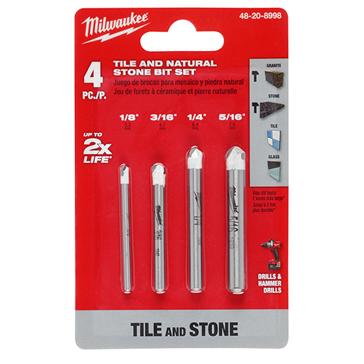 48-20-8998 - Tile and Natural Stone Bit, 4pc set