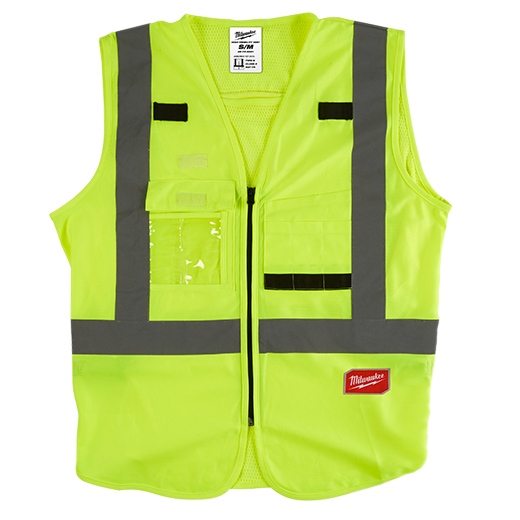 48-73-5021 - High Visibility Yellow Safety Vest - S/M