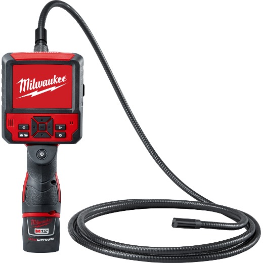 2315-20 M-Spector FLEX™ Console, 9 ft Inspection Camera Cable, SD Card, USB Cable, (1) M12™ REDLITHIUM™ Compact Battery Pack, Charger and Carrying Case - M-Spector FLEX™ Inspection Camera Cable Kit