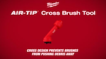 Milwaukee AIR-TIP Cross Brush Tool