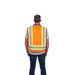 48-73-5165, 48-73-5166, 48-73-5167, 48-73-5168 - Class 2 Surveyor's High Visibility Orange Safety Vest - L/XL