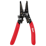 The 10-28 AWG Multi-Purpose Dipped Grip Wire Stripper & Cutter with Reinforced Head with the head open