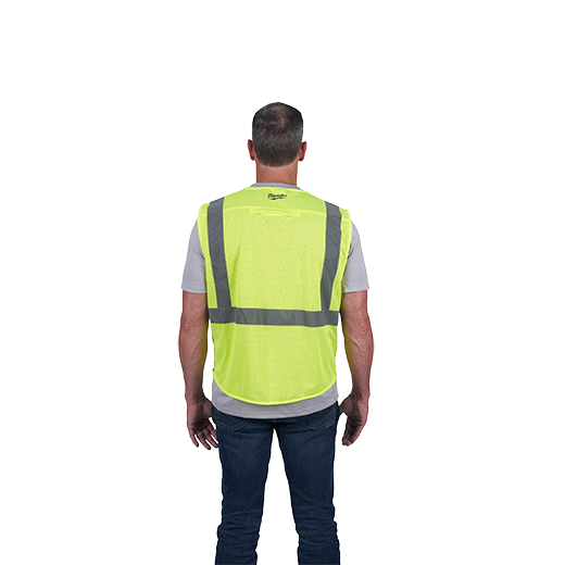 48-73-5111, 48-73-5112, 48-73-5113, 48-73-5114 - Class 2 High Visibility Yellow Mesh Safety Vest - L/XL