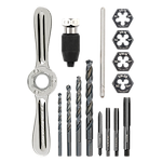 15PC SAE Tap and Die Set with Hex-LOK™ 2-in-1 Handle