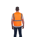 48-73-5115, 48-73-5116, 48-73-5117, 48-73-5118 - Class 2 High Visibility Orange Mesh Safety Vest - L/XL