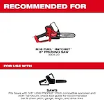 Recommended for the M18 Fuel Hatchet 8-Inch Pruning Saw