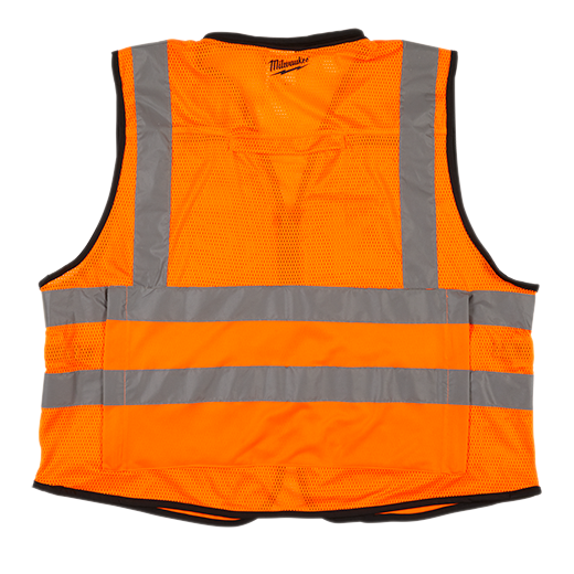 48-73-5052 safety vest hi-vis high visibility personal safety PPE personal protective equipment - High Visibility Orange Performance Safety Vest - L/XL