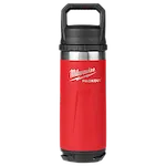 Image of the Milwaukee PACKOUT 18oz Insulated Bottle with Chug Lid in red