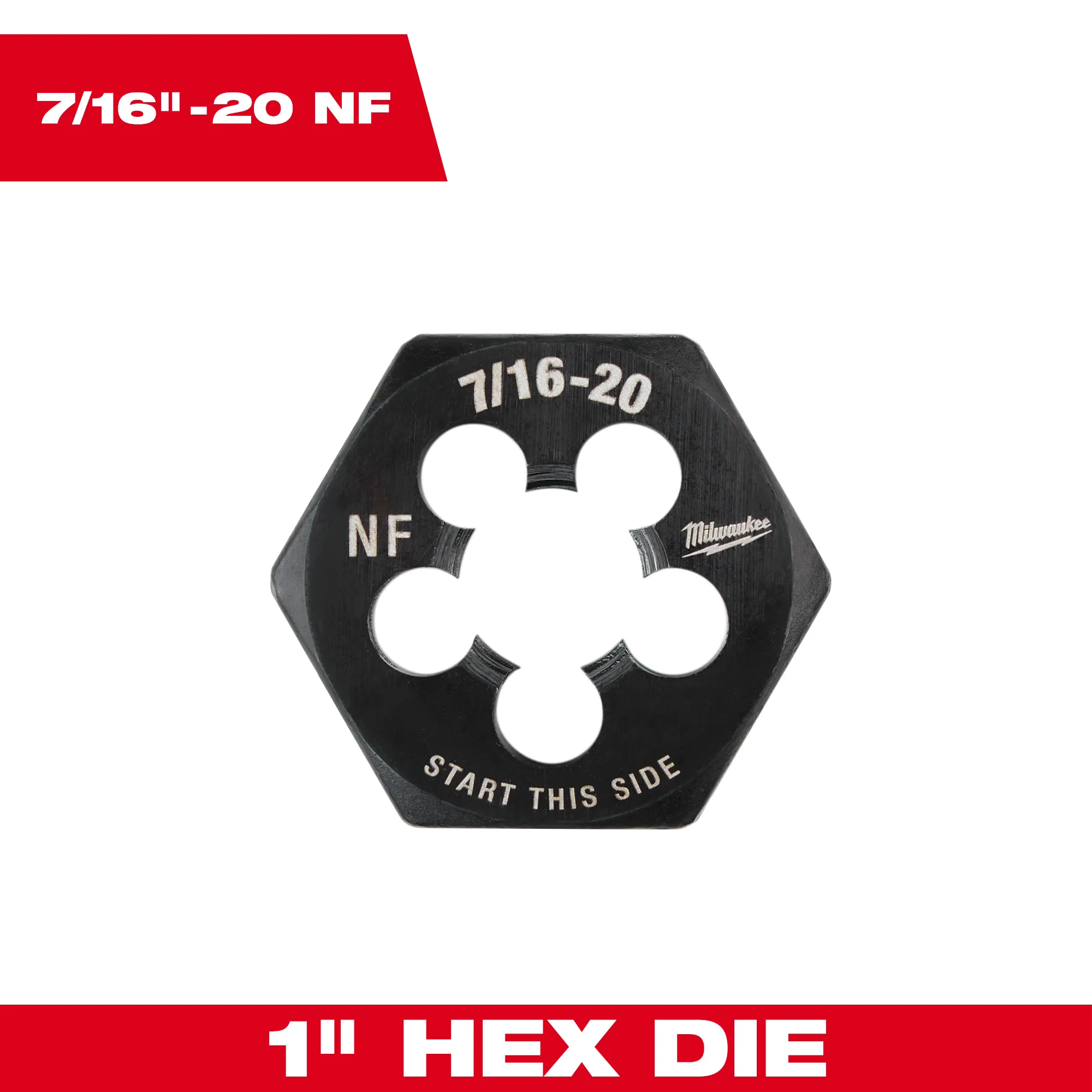 7/16"-20 NF 1-Inch Hex Threading Die