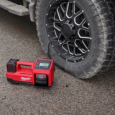 Milwaukee tools store tire inflator