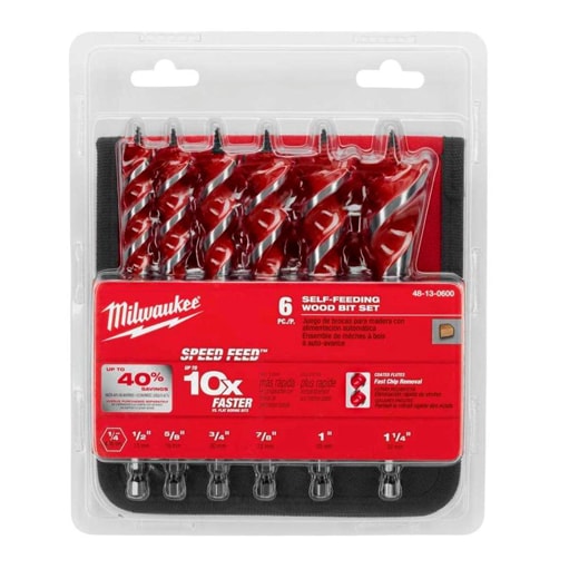 Milwaukee self deals feed drill bits