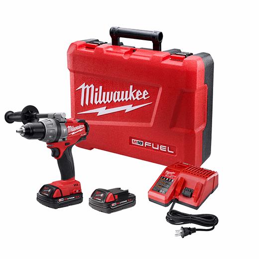 Milwaukee fuel deals impact drill set